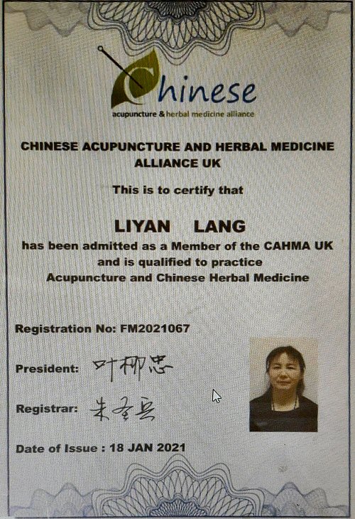 Liyan Lang CAHMA membership